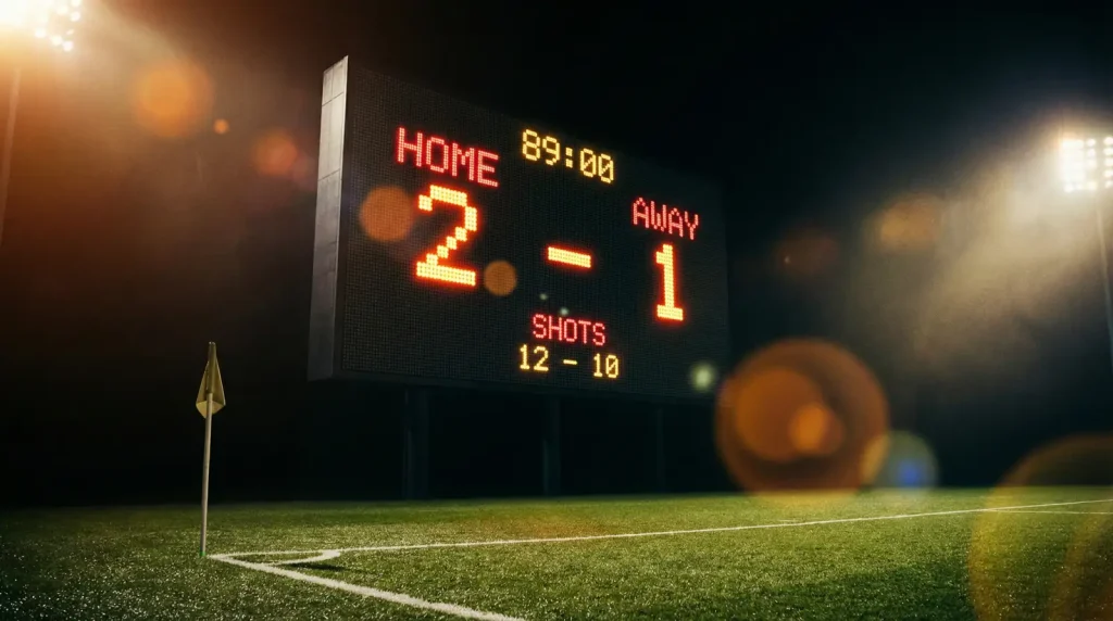Resultado exato ao vivo no futebol